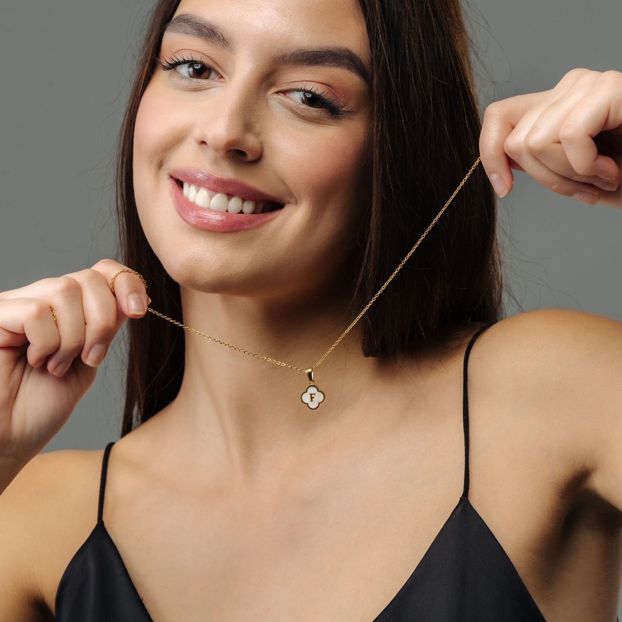 Clover Initial Necklace