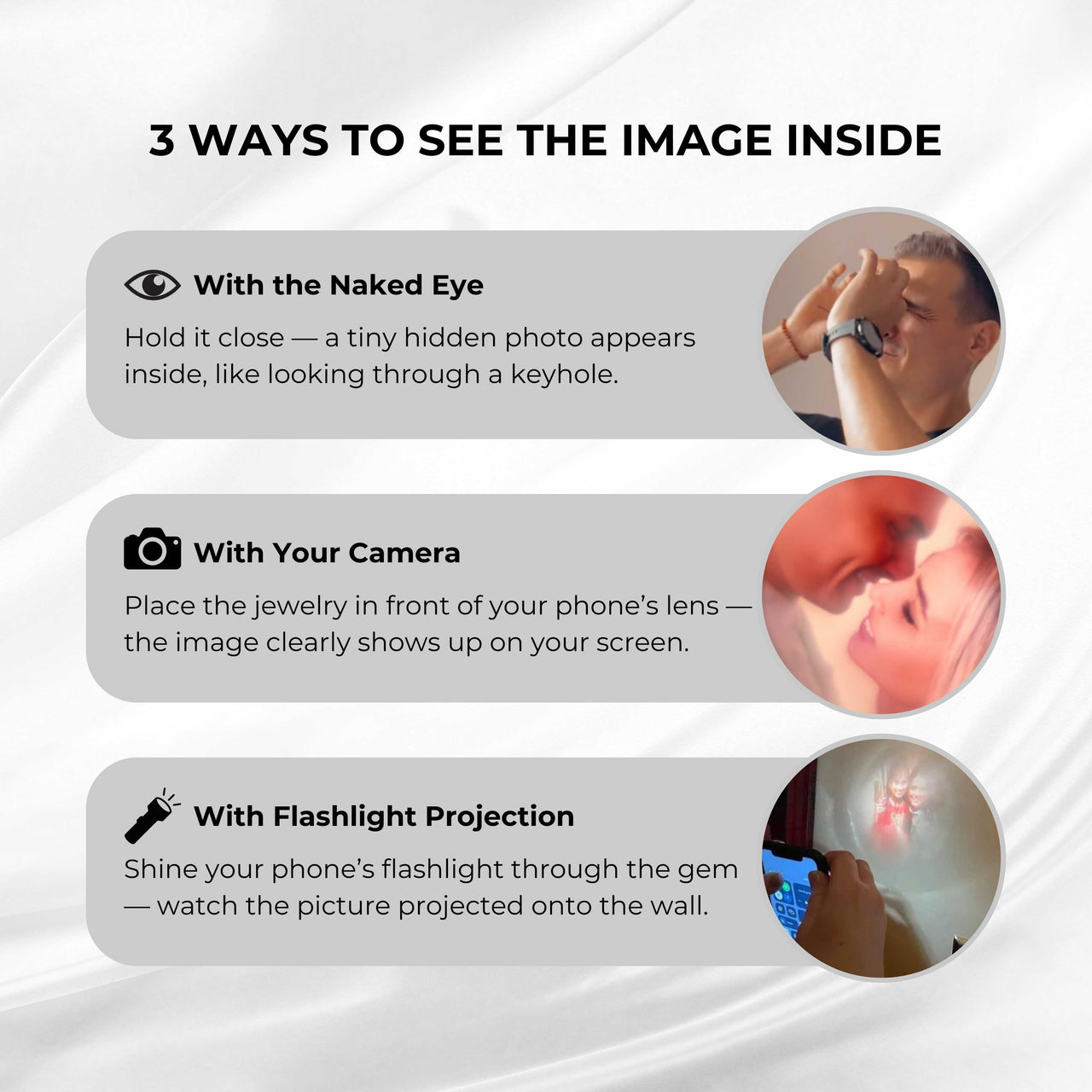 Man Grey Photo Bracelet