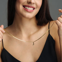 Thumbnail for Gold Necklace for a Woman - Harmony Initial Necklace - Woman Necklace - Letter Necklace Necklace Brother & Sisters