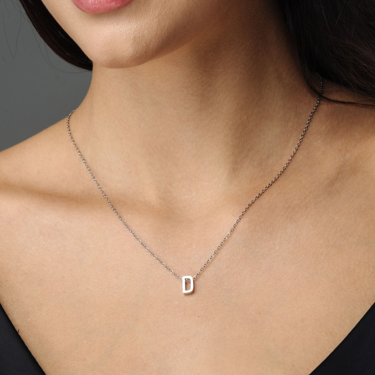 Gold Necklace for a Woman - Iconic Initial Necklace - Woman Necklace - Letter Necklace - Silver Necklace Necklace Silver / A Brother & Sisters