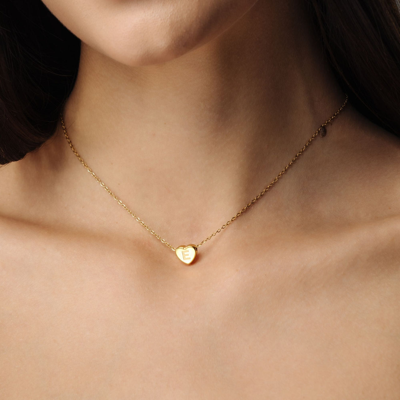 Gold Necklace for a woman - Love Initial Necklace - Woman Necklace - Letter Necklace Necklace Gold / A Brother & Sisters