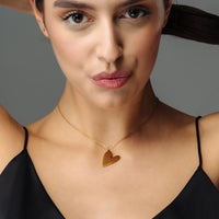 Thumbnail for Gold Necklace for a Woman - Romantic Initial Necklace - Woman Necklace - Letter Necklace - Heart Necklace Necklace Brother & Sisters