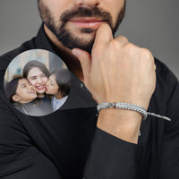 Thumbnail for Man Bracelet - Men’s Personalised Bracelet - Personalized Gift - Custom Jewelry For Him - Custom Bracelet Picture - Personalised Photo Gift Bracelet Brother & Sisters