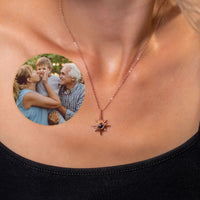 Thumbnail for Protect Photo Personalised Necklace  - Photo Necklace - Photo Projection Necklace Necklace Rose Gold Brother & Sisters