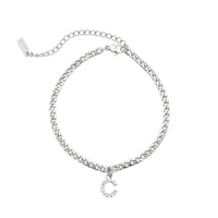 Thumbnail for Silver Initial Anklet - Ankle Bracelet - Anklet for Women - Silver Leg Bracelet Anklet C Brother & Sisters