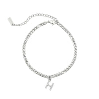 Thumbnail for Silver Initial Anklet - Ankle Bracelet - Anklet for Women - Silver Leg Bracelet Anklet H Brother & Sisters