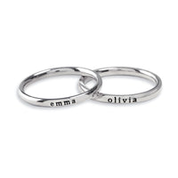 Thumbnail for Stainless Steel Ring - Woman Ring - Custom Name Ring – Engraved Ring - Custom Ring Ring Brother & Sisters
