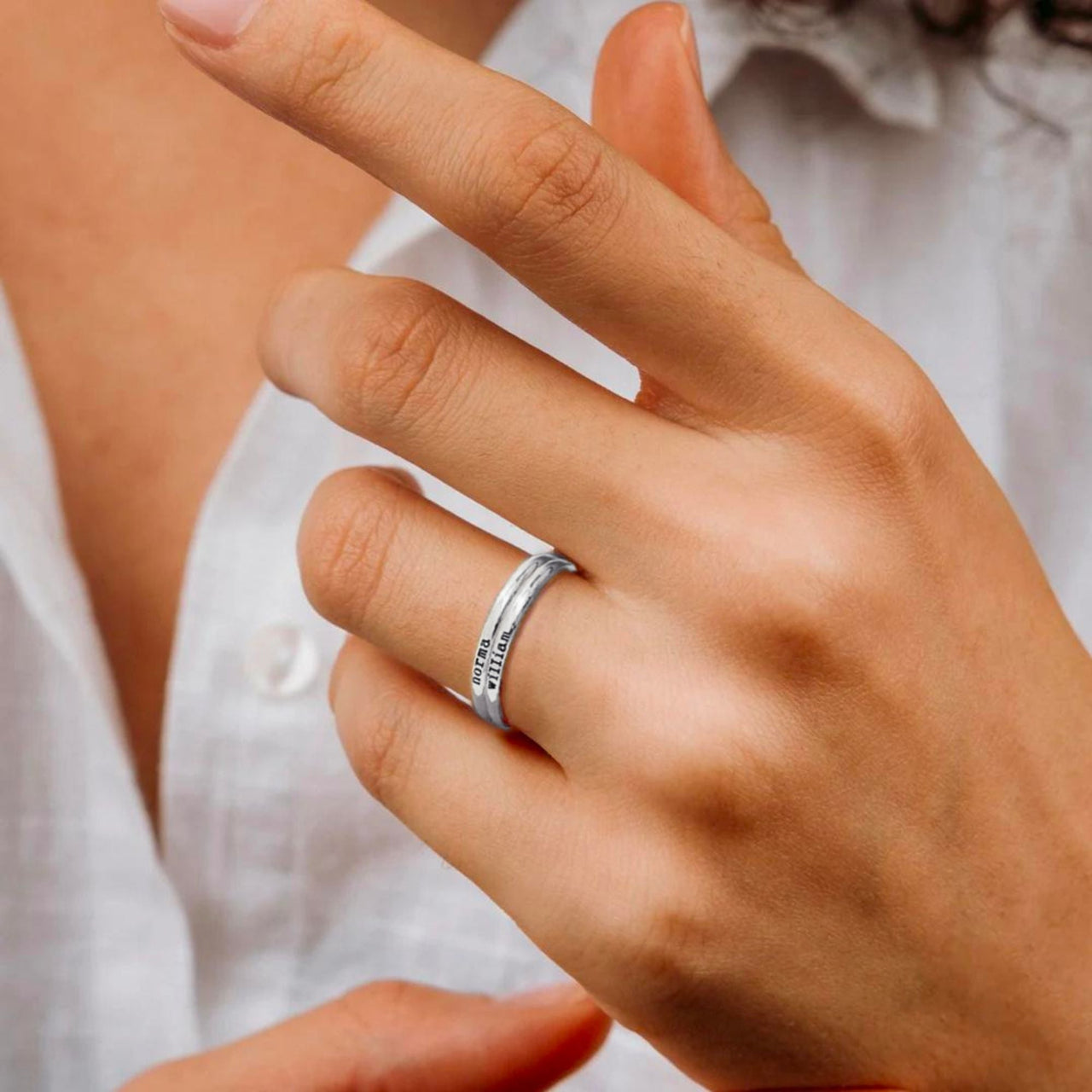 Stainless Steel Ring - Woman Ring - Custom Name Ring – Engraved Ring - Custom Ring Ring Brother & Sisters