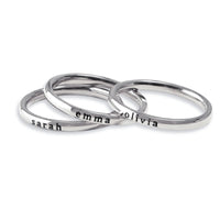 Thumbnail for Stainless Steel Ring - Woman Ring - Custom Name Ring – Engraved Ring - Custom Ring Ring Brother & Sisters