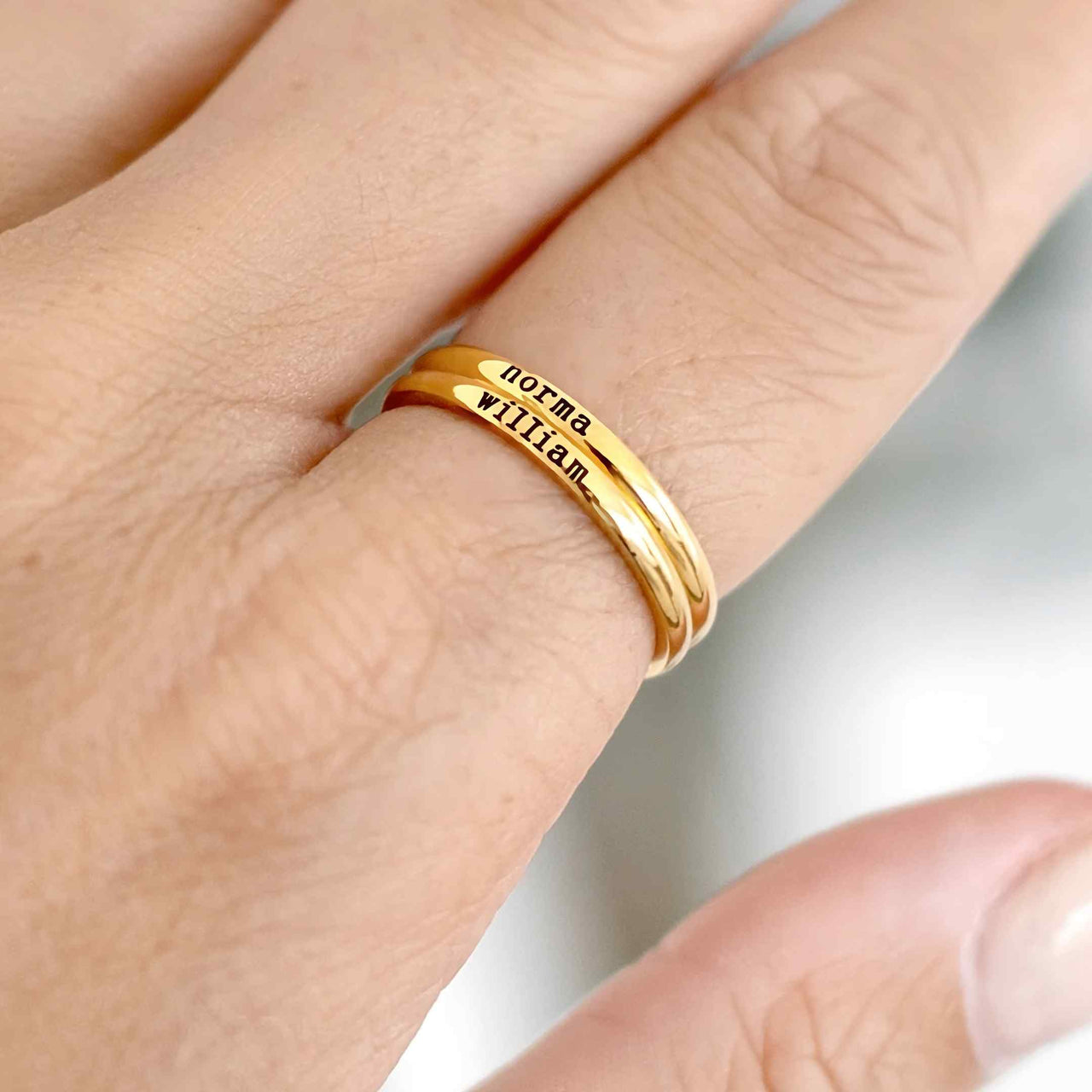 Stainless Steel Ring - Woman Ring - Custom Name Ring – Engraved Ring - Custom Ring Ring Brother & Sisters