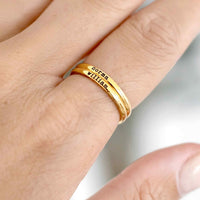 Thumbnail for Stainless Steel Ring - Woman Ring - Custom Name Ring – Engraved Ring - Custom Ring Ring Brother & Sisters
