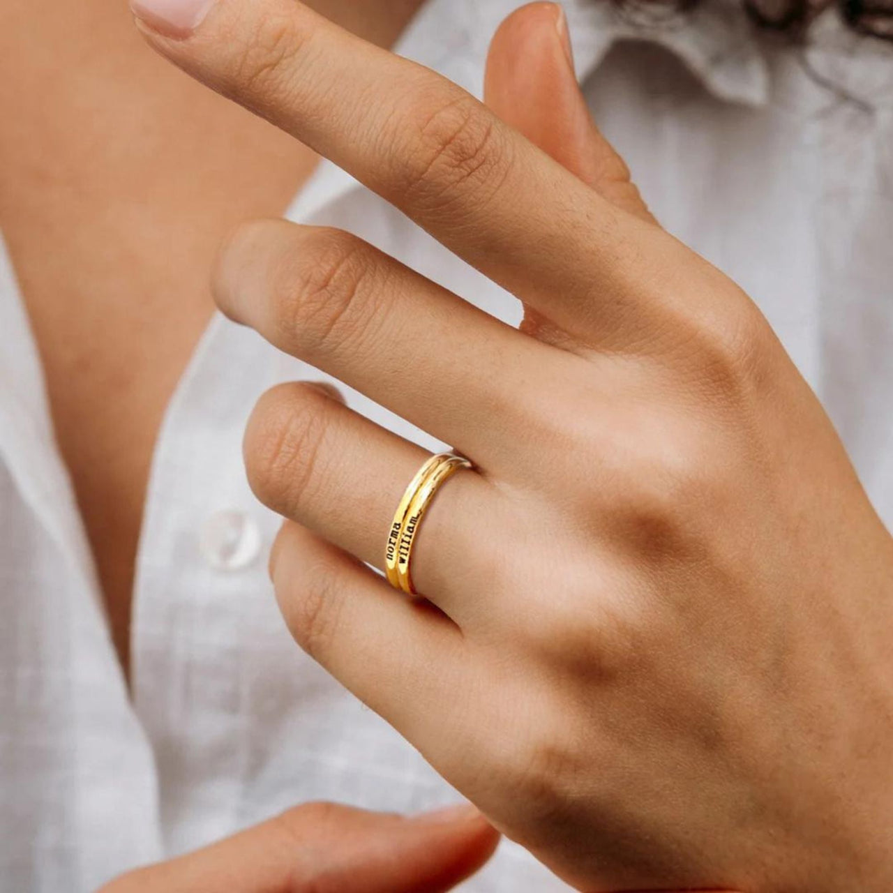 Stainless Steel Ring - Woman Ring - Custom Name Ring – Engraved Ring - Custom Ring Ring Brother & Sisters