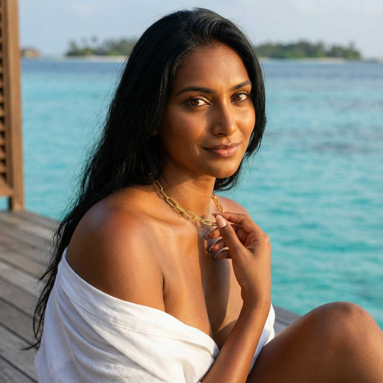 Ria Paperclip Chain Necklace