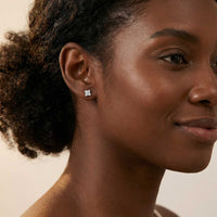 Thumbnail for Crystal Flower Stud Earrings