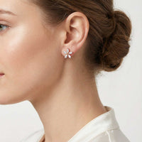 Thumbnail for Austrian Crystals Flowers Earrings