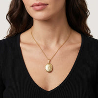 Thumbnail for Floral Photo Locket Necklace