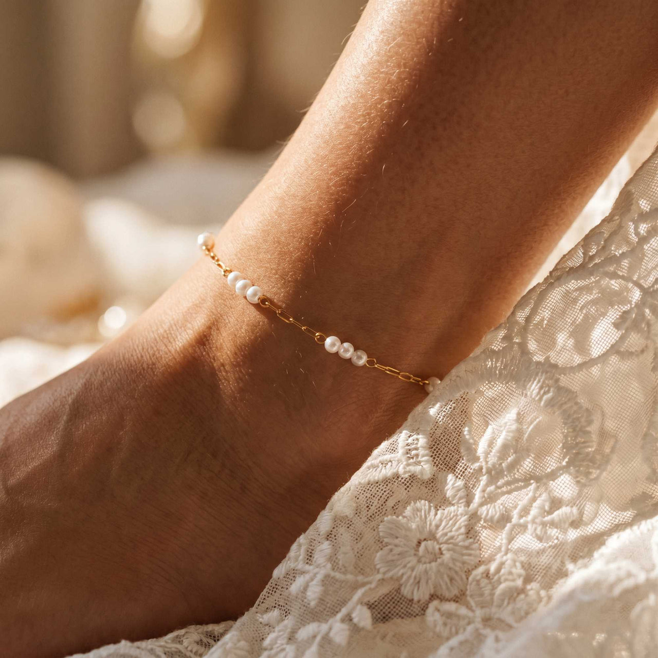 Sardinia Pearl Anklet