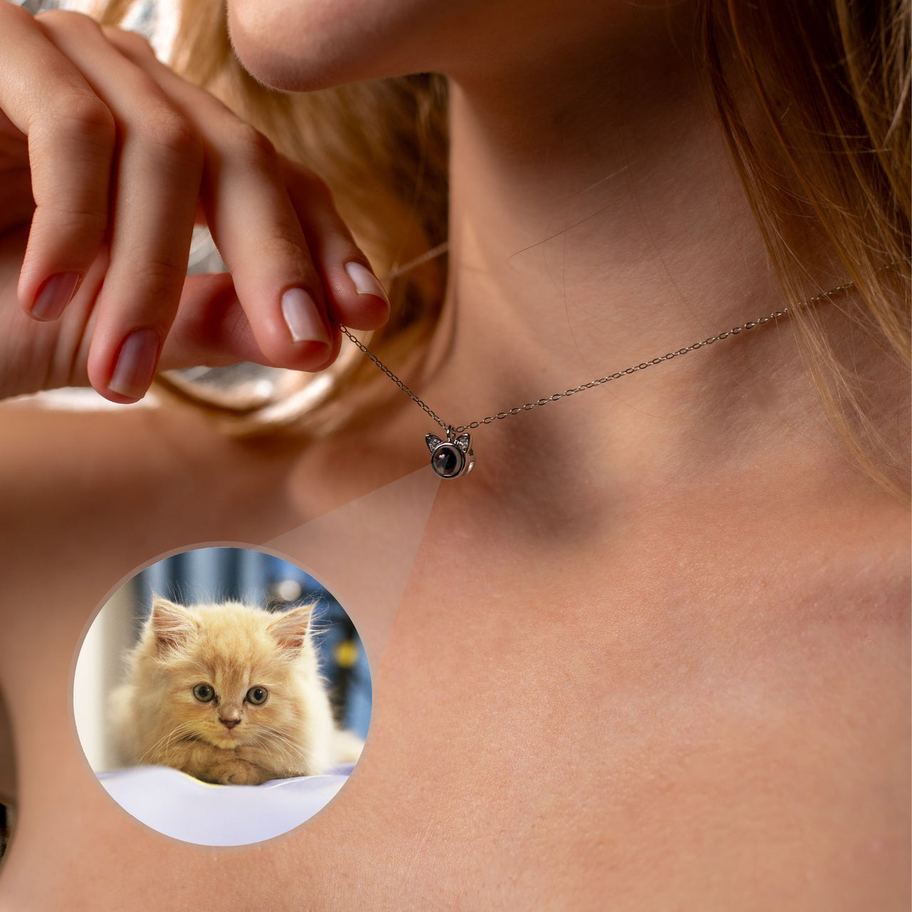 Cat Photo Necklace