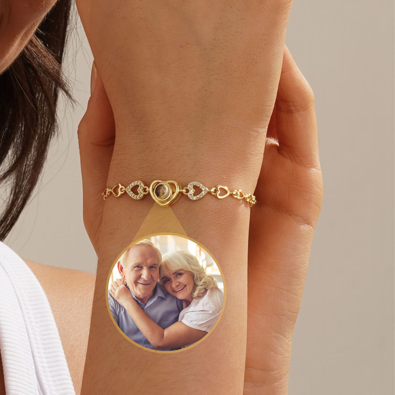 Bracelet Photo Coeurs