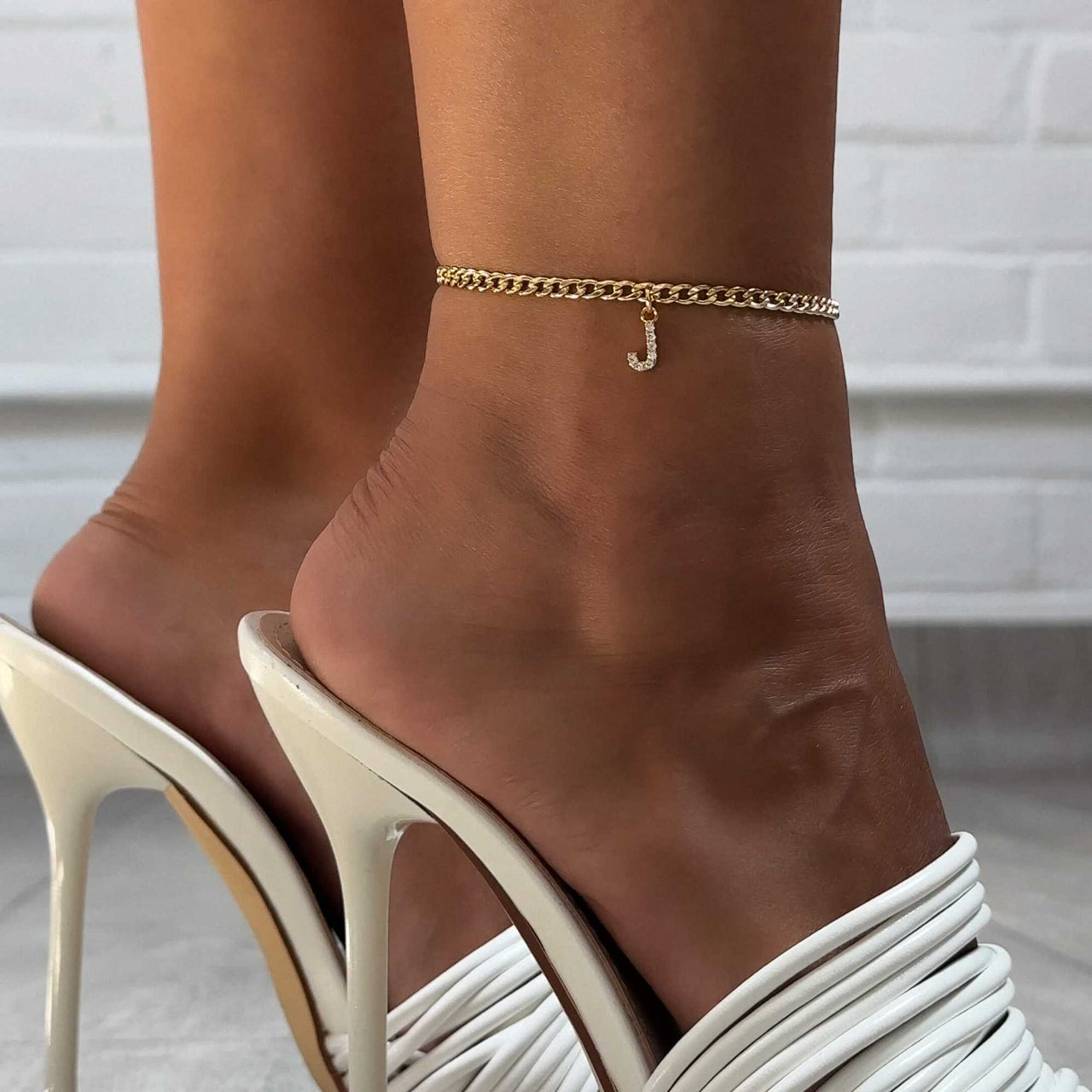 Gold Initial Anklet