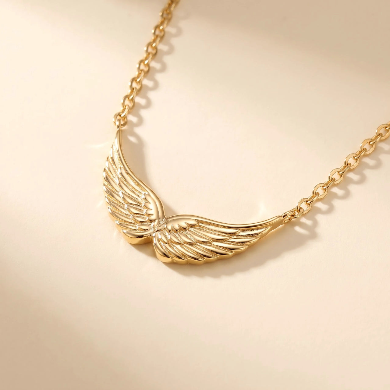 Angel Wings Necklace, gold | SKU: 42001-gold