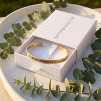 Thumbnail for Message bracelet — in the gift box, gold | SKU: btuvoy-rg