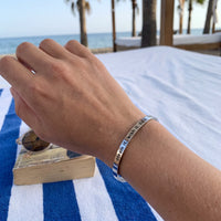 Thumbnail for Graduation bracelet — worn, real size, silver | SKU: 4214557-silver-plated