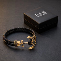 Thumbnail for Gold Anchor – in its Brother & Sisters gift box | Brother & Sisters | SKU: 3621358-gold-XS-14-15, 3621358-gold-S-16-17, 3621358-gold-M-18-19, 3621358-gold-L-20-21, 3621358-gold-XL-22-23