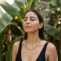 Thumbnail for Gold chain necklace — worn in the shower, waterproof, gold | SKU: lachaine