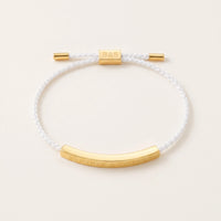 Thumbnail for White bracelet — product photo on a white background, gold | SKU: laperle-g