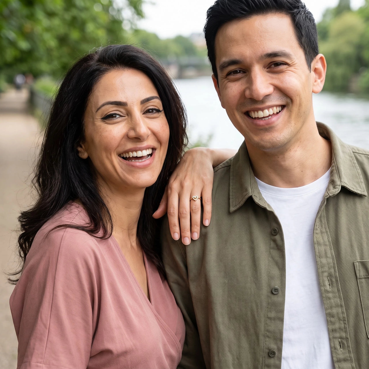 Heart rings for women — worn by a couple, gold | SKU: lecoeur
