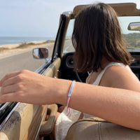 Thumbnail for Braided bracelet — worn on a relaxed day, silver | SKU: lecorail-wg