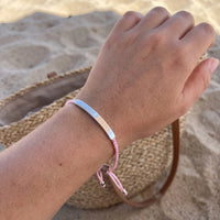 Thumbnail for String bracelet — worn, real size, silver | SKU: lecorail-wg