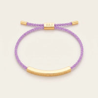 Thumbnail for Purple string bracelet — product photo on a white background, gold | SKU: lemauve-g
