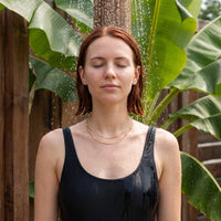 Thumbnail for Snake chain necklace — worn in the shower, waterproof, gold | SKU: lesimplenecklace
