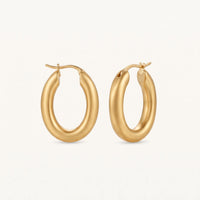 Thumbnail for Gold hoop earrings — product photo on a white background, gold | SKU: lesmates