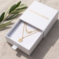 Thumbnail for Moon necklace — in the gift box, gold | SKU: letoile-g