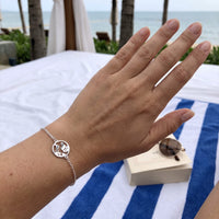 Thumbnail for Earth bracelet — worn, real size, silver | SKU: 22665062-white-gold