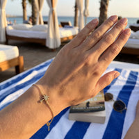 Thumbnail for Dainty bracelet — worn, real size, gold | SKU: 7819407-gold-color