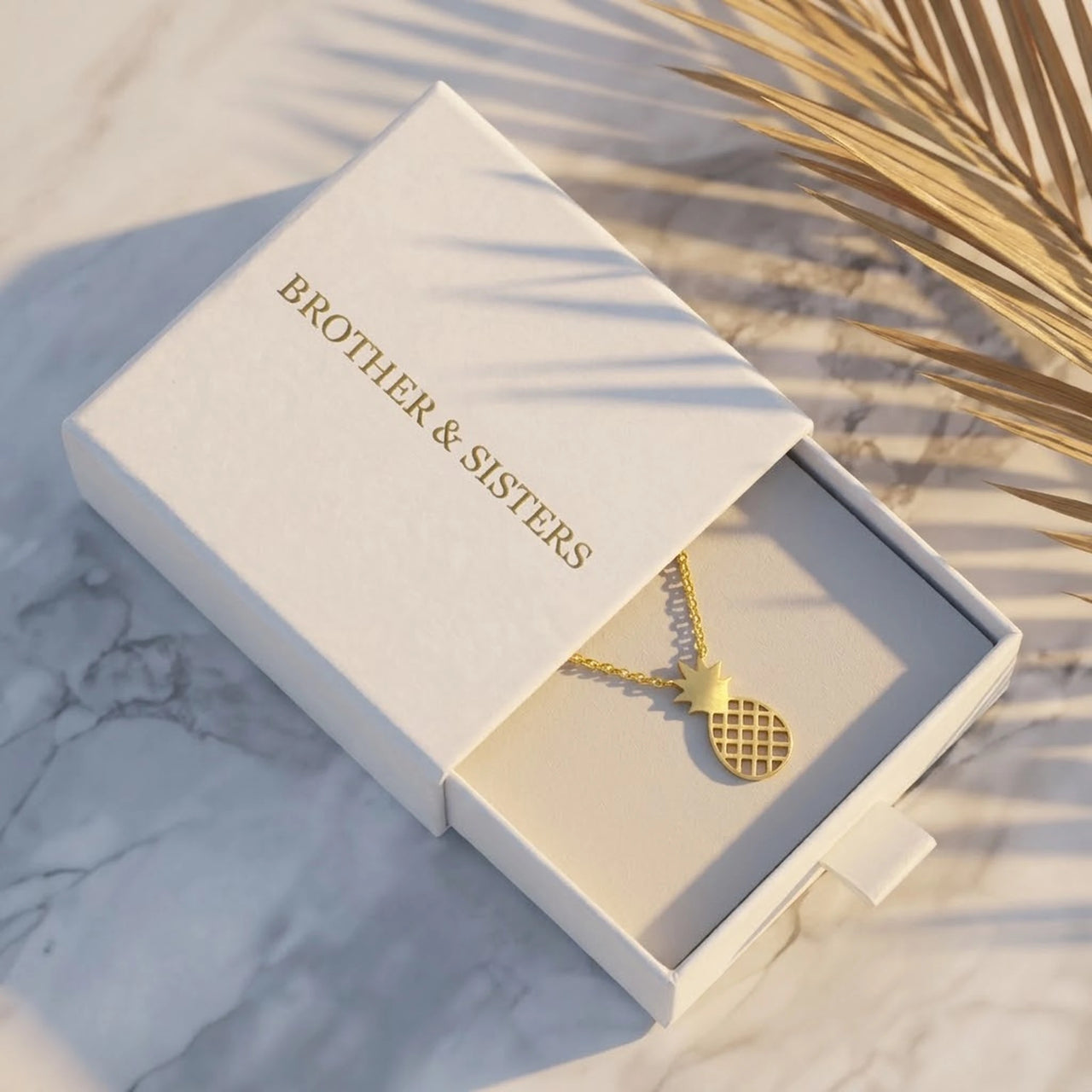 Dainty gold necklace — in the gift box, gold | SKU: 8050907-gold