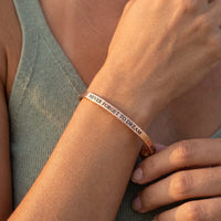 Thumbnail for Engraved bracelet — close-up of the details, rose gold | SKU: nftd-rg