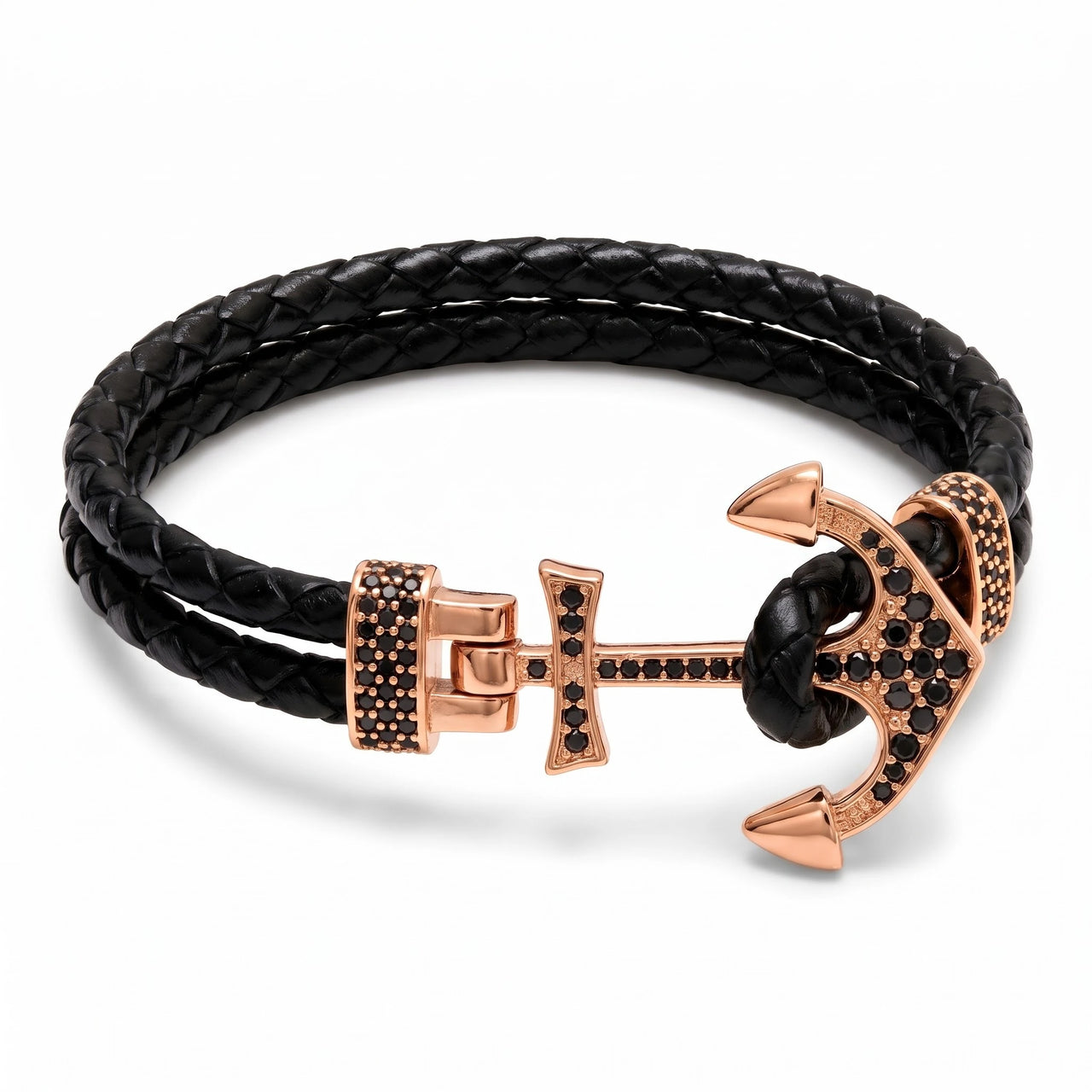 Rose Gold Anchor – studio packshot | Brother & Sisters | SKU: 3621358-rose-gold-XS-14-15, 3621358-rose-gold-S-16-17, 3621358-rose-gold-M-18-19, 3621358-rose-gold-L-20-21, 3621358-rose-gold-XL-22-23