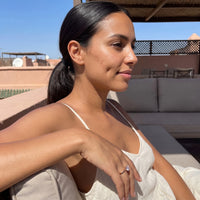 Thumbnail for Rose gold solitaire engagement ring — worn on a relaxed day, rose gold | SKU: 33759698-4.5-rose-gold