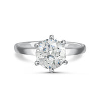 Thumbnail for Solitaire engagement ring — product photo on a white background, silver | SKU: 33759698-4.5-silver