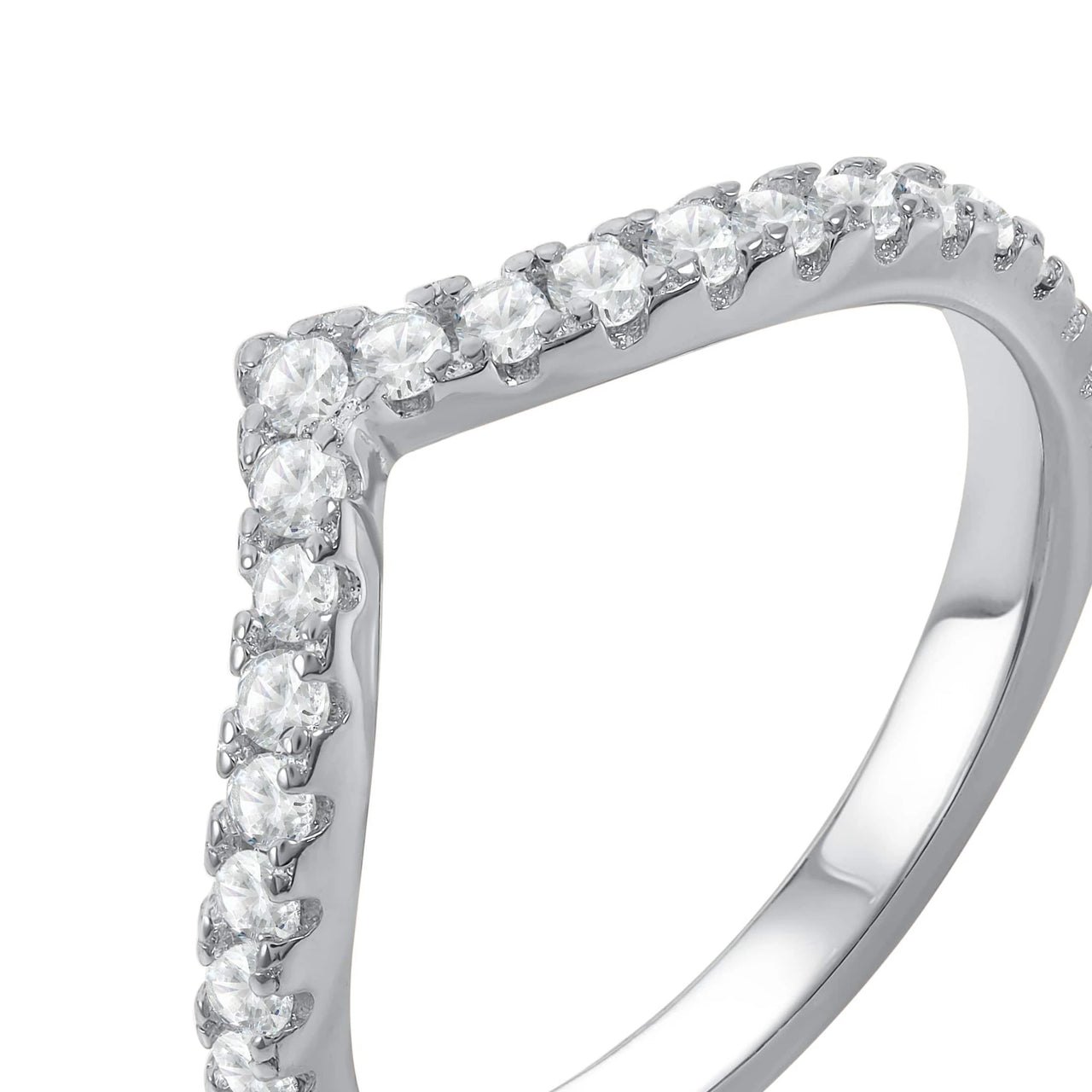 Wishbone ring — product photo on a white background, silver | SKU: 10645547-4.5-silver