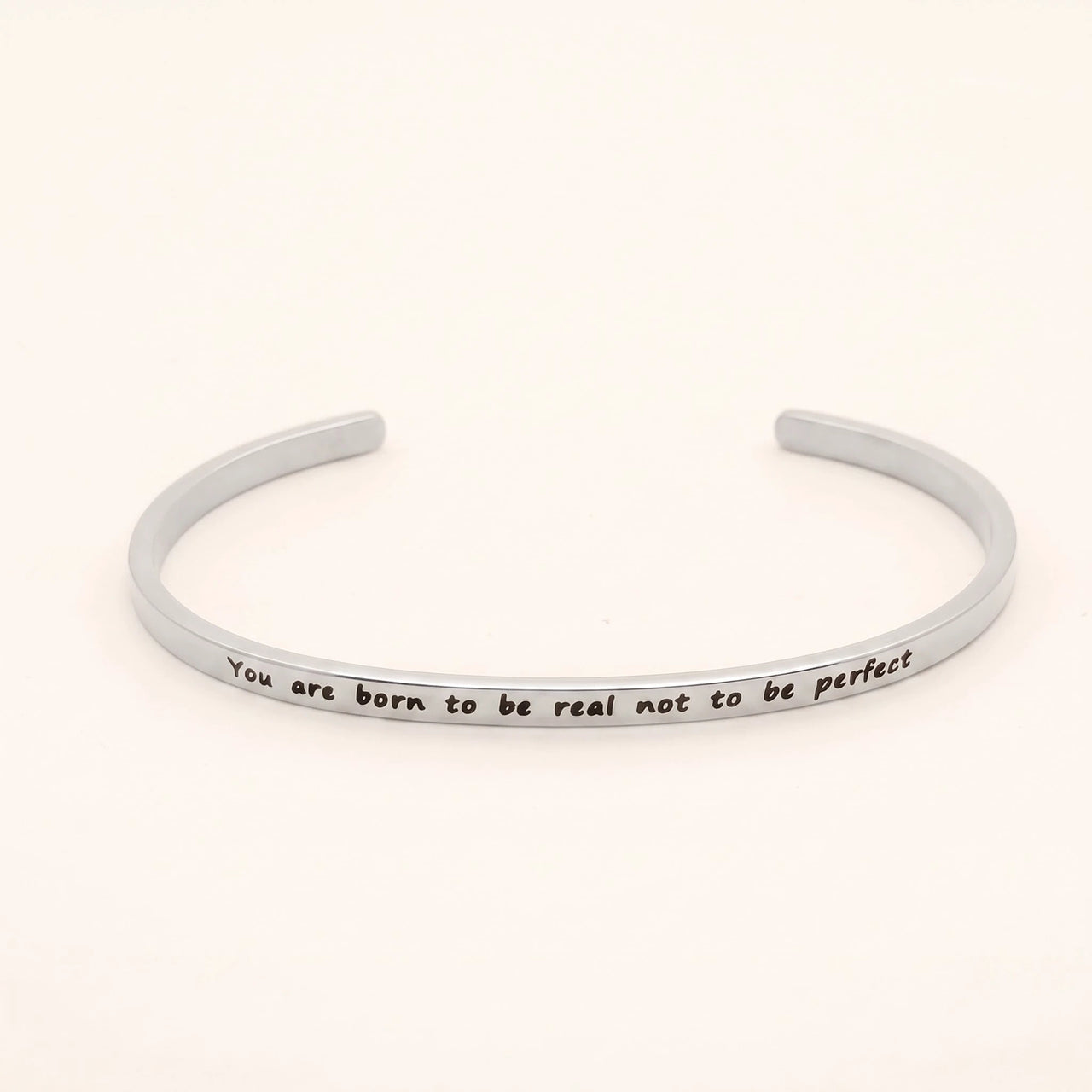Inspirational bracelets for women — product photo on a white background, silver | SKU: 9864184-silver