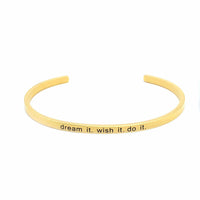Thumbnail for Dream it. Wish it. Do it Bracelet 18k Gold Brother & Sisters